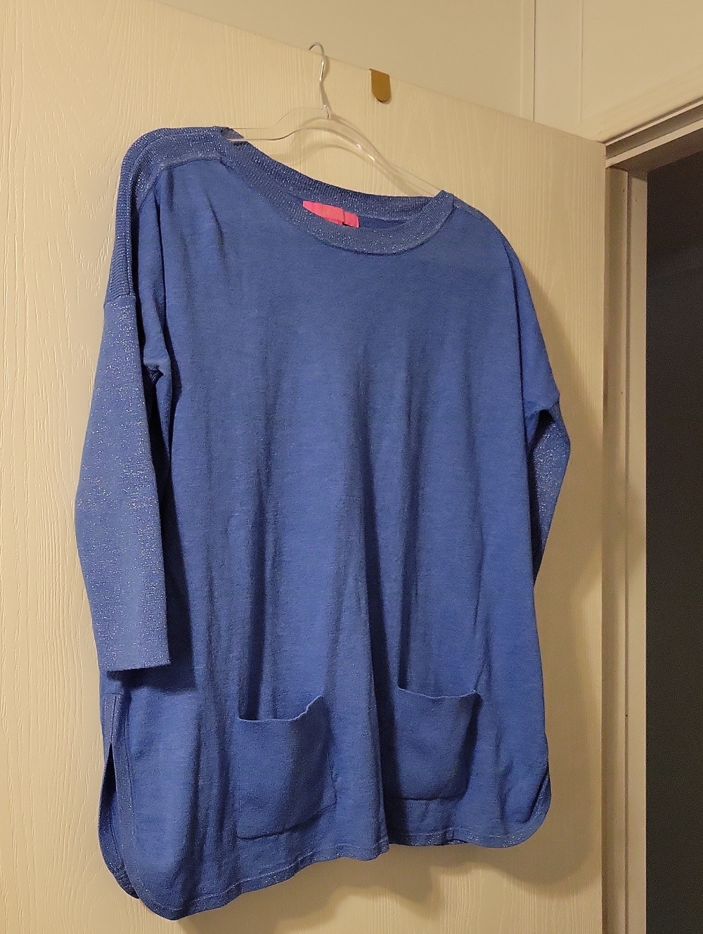 Lilly Pulitzer Royal Blue Scoop Neck Pocket Sweater